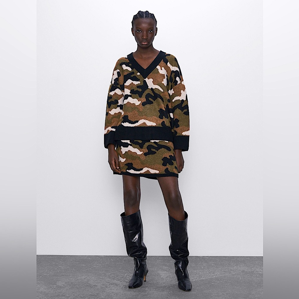 ZARA knit camouflage set